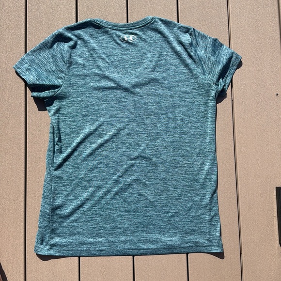 Under Armour Gray and Teal Short Sleeve Tee - Picture 5 of 5